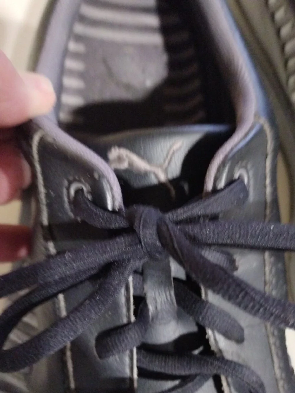Men's Puma Black/Gray  Lace-Up Comfort Sneakers